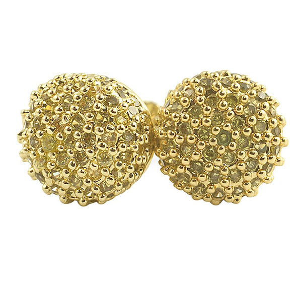 Cylinder Lemonade CZ Bling Bling Earrings