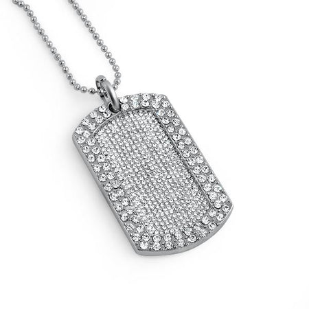 Bling Bling Fully Iced Out Rhodium 1 Row Chain