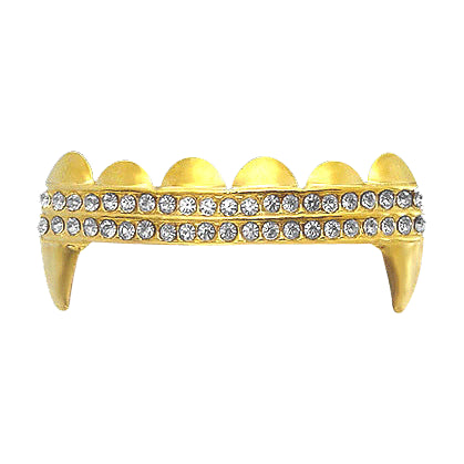 Heart Teeth Silver Grillz Top Bottom Set