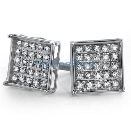 Lemonade 3D Kite Bling Bling CZ Ice Earrings