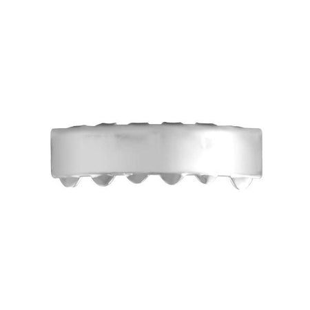 Heart Teeth Silver Grillz Top Bottom Set