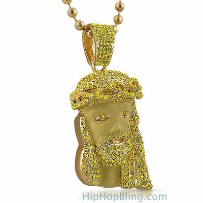 Painted Face Lemonade Canary 3D Jesus Piece