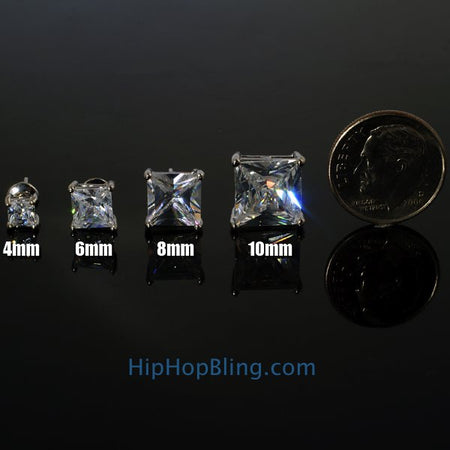 Lemonade 3D Kite Bling Bling CZ Ice Earrings