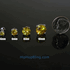 Lemonade 3D Kite Bling Bling CZ Ice Earrings