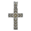 3 Color Arrow Cross CZ Iced Out Pendant HipHopBling