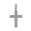 3 Row Cross CZ Iced Out Pendant HipHopBling