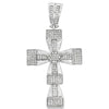 3D Effect Cross CZ Iced Out Pendant HipHopBling