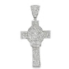 3D Skull Cross CZ Iced Out Pendant HipHopBling