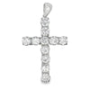 8MM Tennis Cross CZ Iced Out Pendant HipHopBling