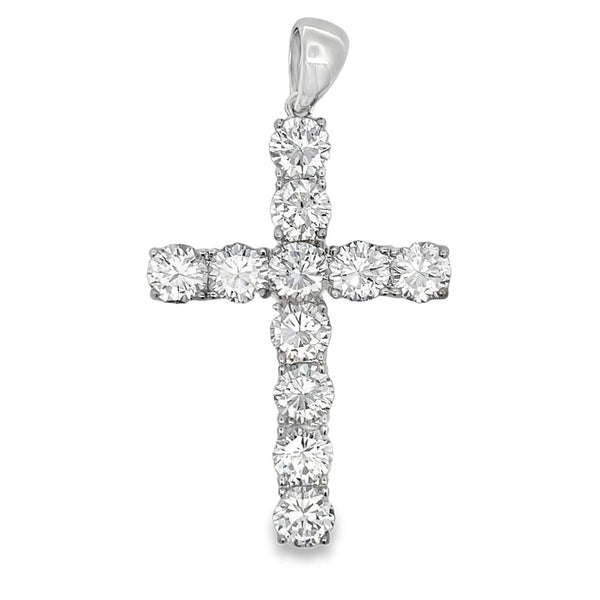 8MM Tennis Cross CZ Iced Out Pendant HipHopBling