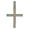 Black & Yellow CZ Cross Iced Out Pendant HipHopBling