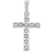 Block Cluster Tennis Cross CZ Iced Out Pendant HipHopBling