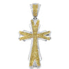 Elegant Cross Canary Yellow CZ Iced Out Pendant HipHopBling