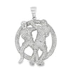 Fighters Circle CZ Iced Out Pendant HipHopBling