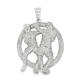 Fighters Circle CZ Iced Out Pendant HipHopBling