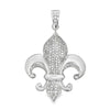 Fleur de Lis CZ Iced Out Pendant HipHopBling