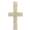 Gold 6 Row Cross CZ Iced Out Pendant HipHopBling