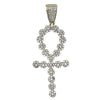 Gold Cluster Ankh Cross CZ Iced Out Pendant HipHopBling