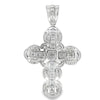 Princess Cut Circle Cross CZ Iced Out Pendant HipHopBling