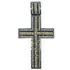 Striped Black Yellow White CZ Iced Out Pendant HipHopBling
