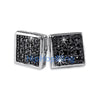 Box 32 Stones Black CZ Micro Pave Bling Earrings .925 Silver