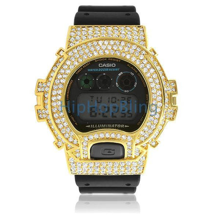 Tachymeter Gold Bling Diamond Super Techno Watch