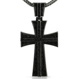 Black Hatchet Cross Pendant