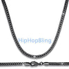 4mm Foxtail Franco Black Hip Hop Chain