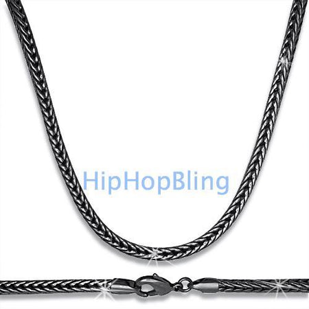 Black Hematite 1 Row Bling Bling Chain