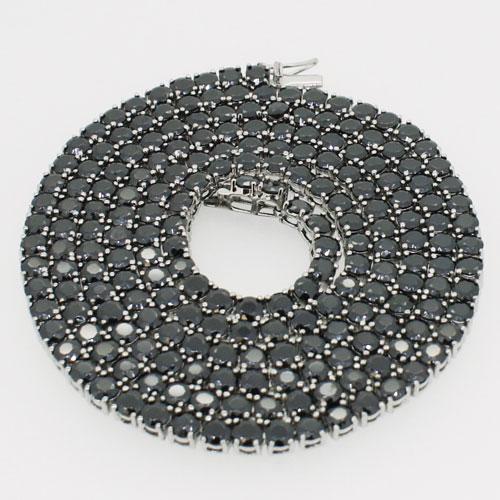 Black CZ Lab Made Bling Bling Chain 316L