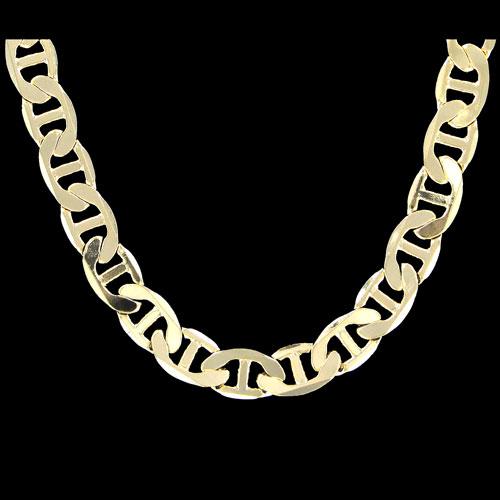 Marine 9mm 20 Inch Gold Plated Hip Hop Chain Necklace