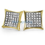 .25ct Diamond Micro Pave Kite Earrings Gold Vermeil