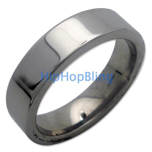 Mens Flat Shiny Wedding Band Tungsten Carbide Ring #5