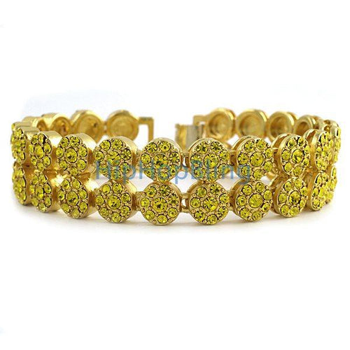 2 Row Lemonade Cluster Bling Bling Bracelet