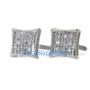 Real Diamond Hip Hop Earrings Kite .05 Carats 10k White Gold