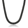 2 Row Black Iced Out Bling Bling Chain