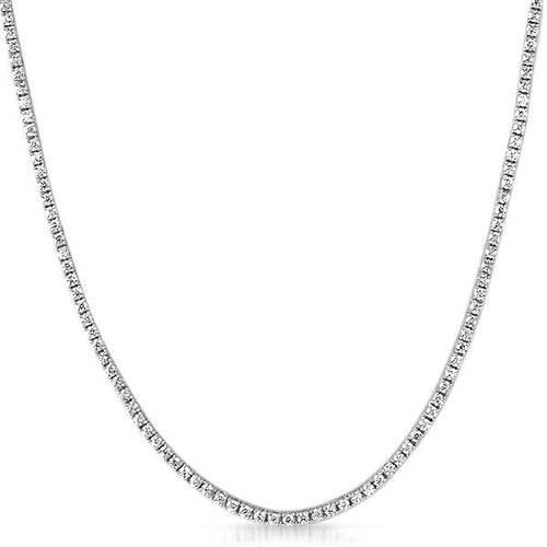 2MM CZ Micro Tennis Chain Bling Bling Rhodium