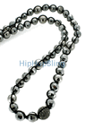 6mm Rhodium Plated Bead Dog Tag Ball Necklace