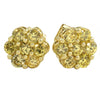 Big Cluster Lemonade CZ Bling Bling Earrings