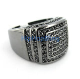 Ballers CZ Iced Out Black on Black Mens Ring