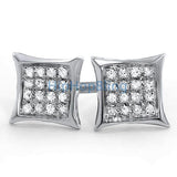 .10ct Diamond Kite Earrings .925 Silver