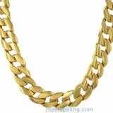 15MM Jumbo Gold Plated Cuban Chain Necklace