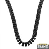 CZ Black 2 Row Bling Bling Chain