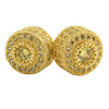 Lemonade Mega 3D Cluster CZ Bling Earrings