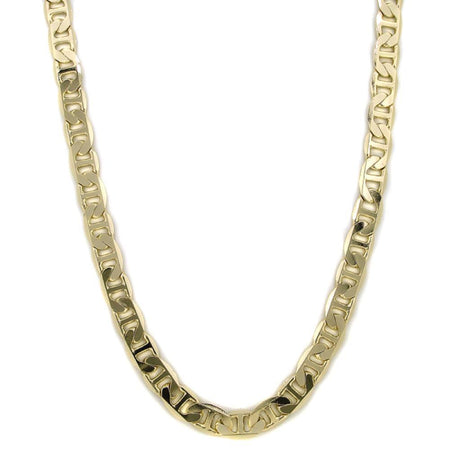 Moon Cut Chain 7MM Gold Necklace