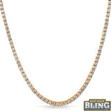 .925 Silver Rose Gold 3MM CZ Tennis Chain