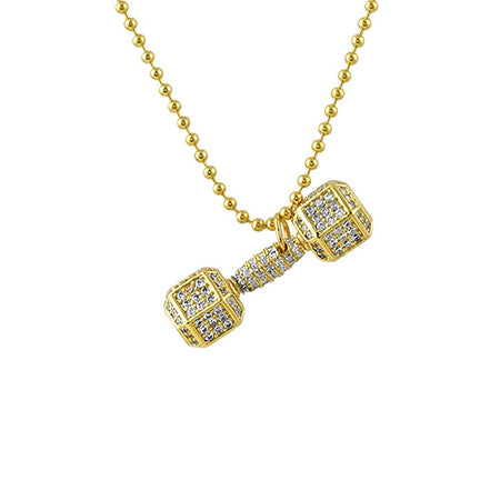 Gold CZ Handgun Hip Hop Pendant Jewelry