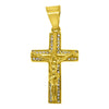 Jesus Crucifix Gold Stainless Steel Cross Pendant