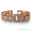 Prez Rose Gold Hip Hop Bracelet