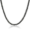 Black 4MM CZ Stainless Steel Tennis Chain